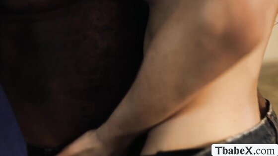 Black dude fucks his TS sidechick tight asshole