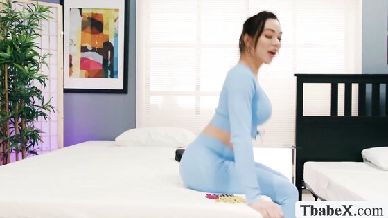 Two TS bed buyer test it first to hot store clerk