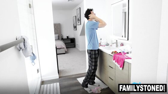 Stepnana joined by her stepdaughter and stepgranddaughter sharing one hard cock