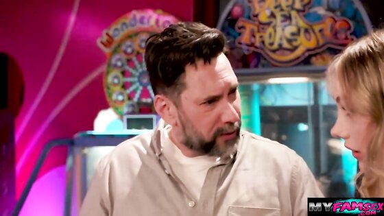 Banging my horny stepdaughter inside arcade house 2