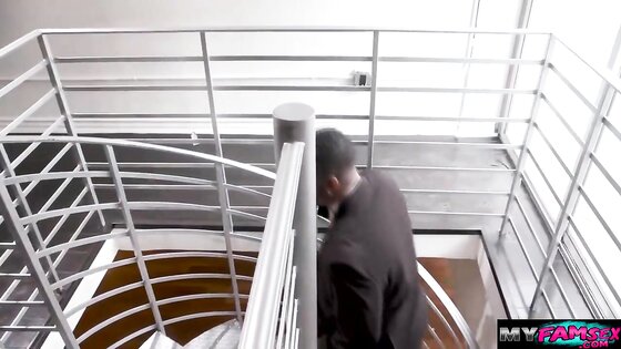 Fuck my pussy and cum on my face black stepdad