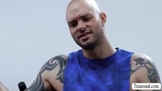 Showing my big tits to my fellow gym instructor