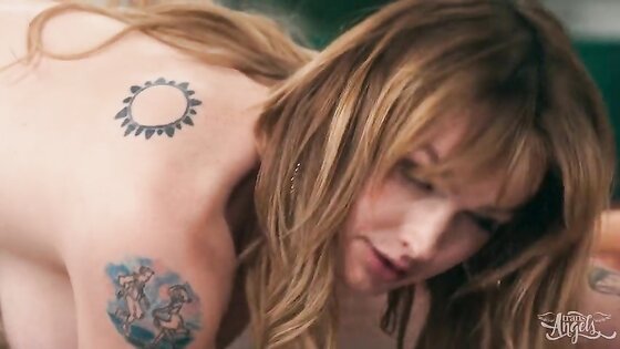 Red Haired Shemale Rides Big Cock