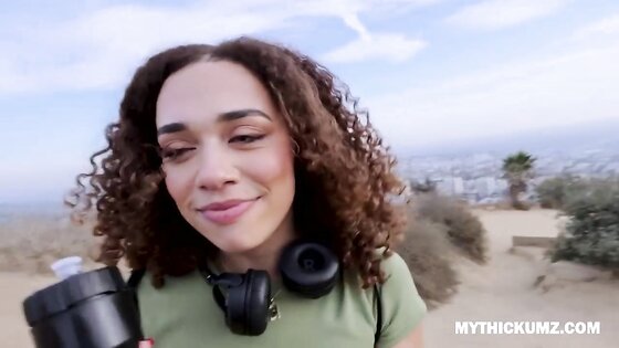 Phat booty ebony picking up a dick on a hiking trip