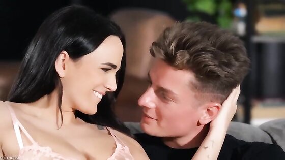 Cute Shaved Brunette Fucks Big Cock