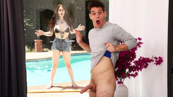 Fucking this busty big ass TS pool cleaners ass