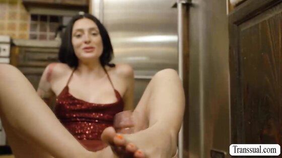 Bride to be cheater fucked by TS guests