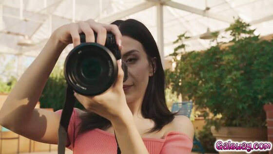 Natalie Brooks convinces Nicole Kitt and Lucy Lotus to kiss for a photo