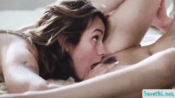 Gorgeous lesbians enjoy licking their wet pussies 2