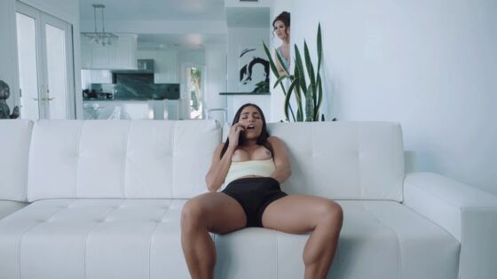 Dripping wet babes enjoy rubbing each others pussy