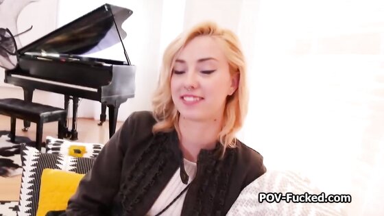 Playful blonde amateur craves for dick on camera POV style