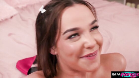 Fucking my stepsis while shes blindfolded