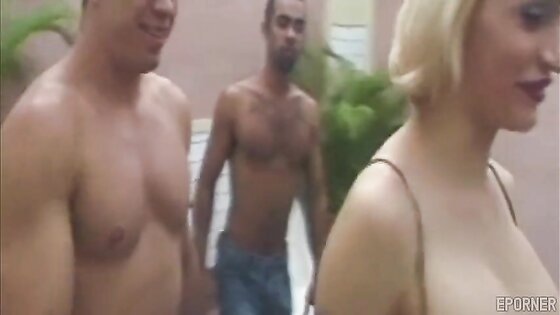 Brazilian Blonde Shemale Theesome