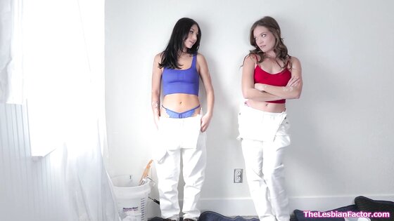 Petite lesbo fingers brunette co worker