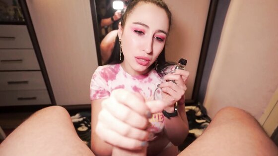 Sexy Webcam Girl Teases and Sucks Cock POV Closeup