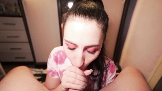 Sexy Webcam Girl Teases and Sucks Cock POV Closeup