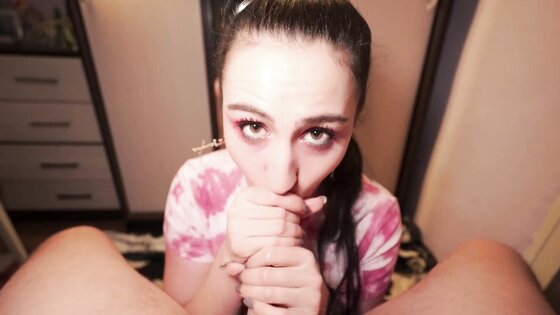 Sexy Webcam Girl Teases and Sucks Cock POV Closeup