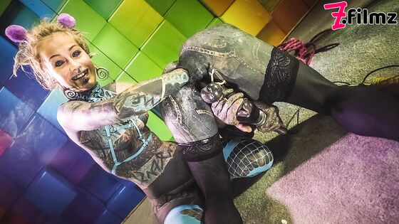 Heavily tattooed trans Lily Lu gets anal fisted
