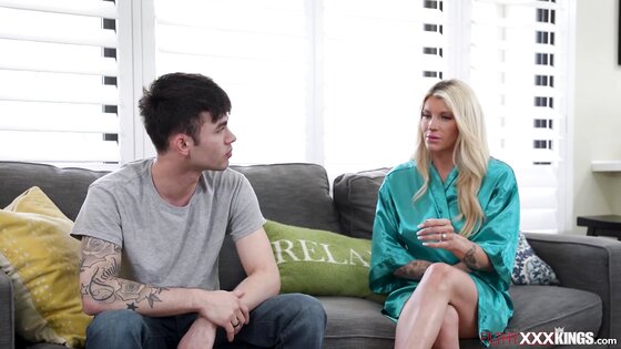 Stepson fucks then cums inside stepmom