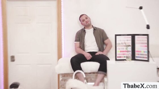 My regular customer starts rubbing my shecock 2