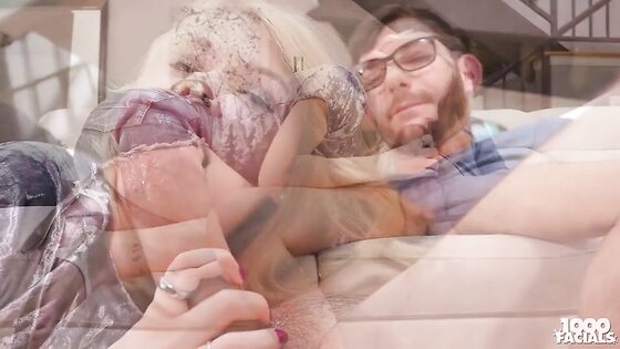 Petite Young Blonde Sucks Big Cock