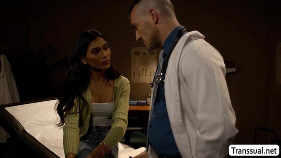 Fucking my horny TS patient late at night