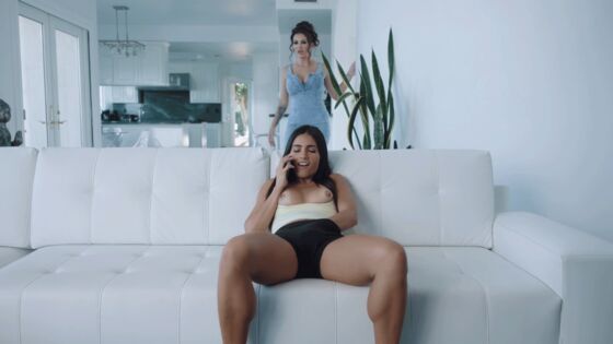 Caught my slut babysitter touching her self