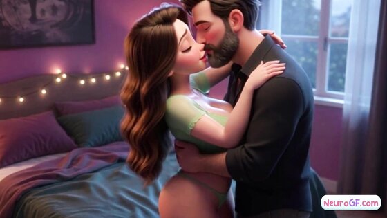 Warm bed lights up for lonely husband as MILF next door gives him hope through sex