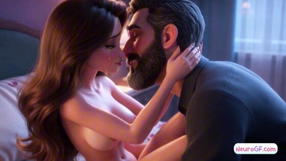 Warm bed lights up for lonely husband as MILF next door gives him hope through sex