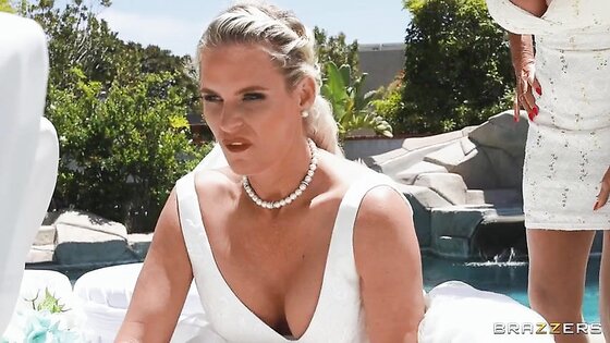 Big Tits Lesbian Granny Fucks With Hairy Blonde Bride