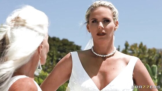 Big Tits Lesbian Granny Fucks With Hairy Blonde Bride