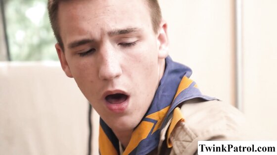 Scout officer enjoy his self into the ass of Twink