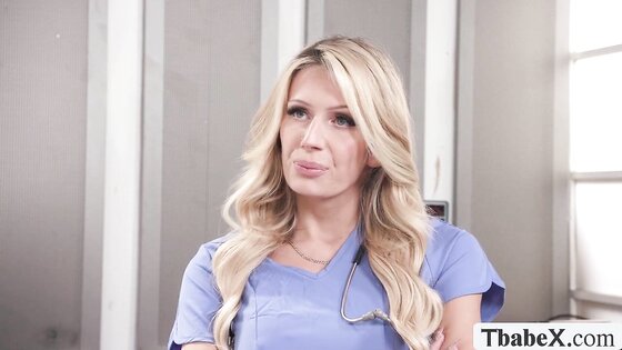 Sperm donor fucks the TS nurse incharge
