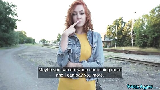 Red Haired Beauty Fucks For Money