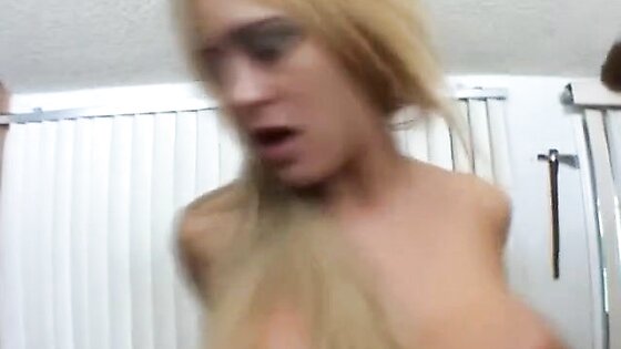 Blonde Whore Rough Threesome