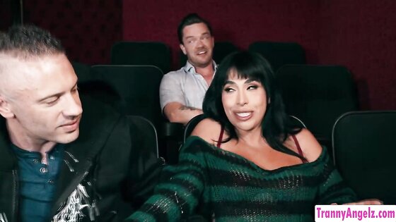Trans babe wants to fuck in a theater