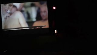 Playing with Girlfriend at Porn Theater in Public