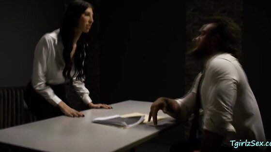 Trans Ava fucks the agent in the room