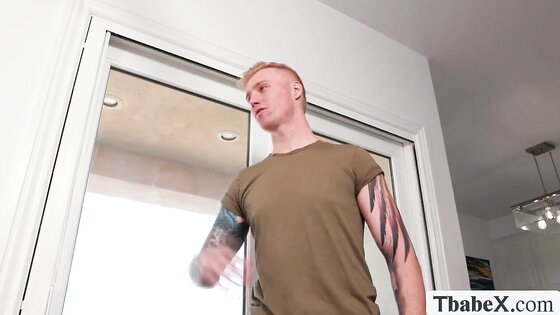 Shemale babysitter fucked by boss soldier stepson