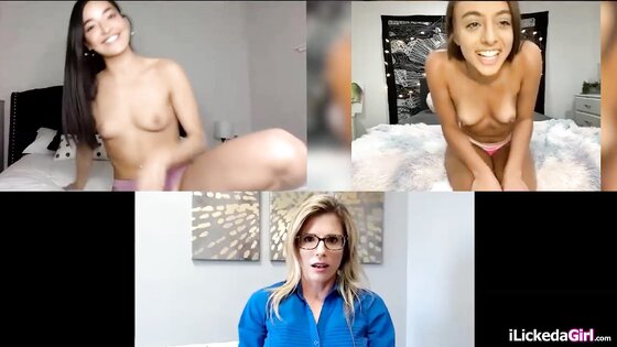 Stepdaughter and gf seducing her stepmom