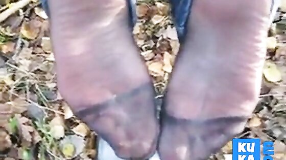 cum on german milf nylon soles