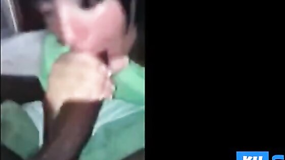 Amateur girl sucking big black cock hungry for cum
