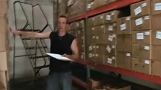 Pro model looking girl gets fuck in the warehouse