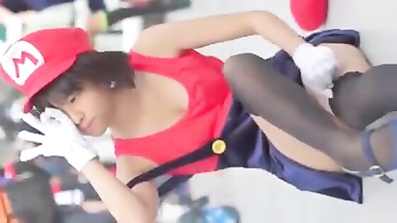 j-cosplay cute Mario  small tits and ups