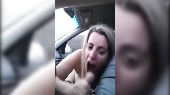 Amateur Blowjob on Car