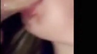 Blonde girl sucks like a pro an gets cum in mouth