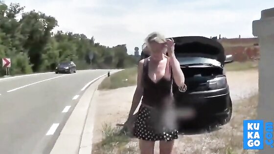 Hot German Slut pays for the Car Repair Service