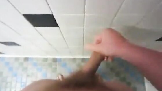 sucking off a stranger in men's shower