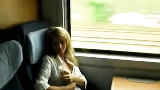 BJ on a train
