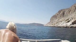 Fuck hot ass girlfriend in boat